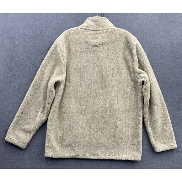 Telluride Clothing Co Poly Henley Style Pullover Fleece 1/4 Zip Mens XL Beige - Picture 2 of 13
